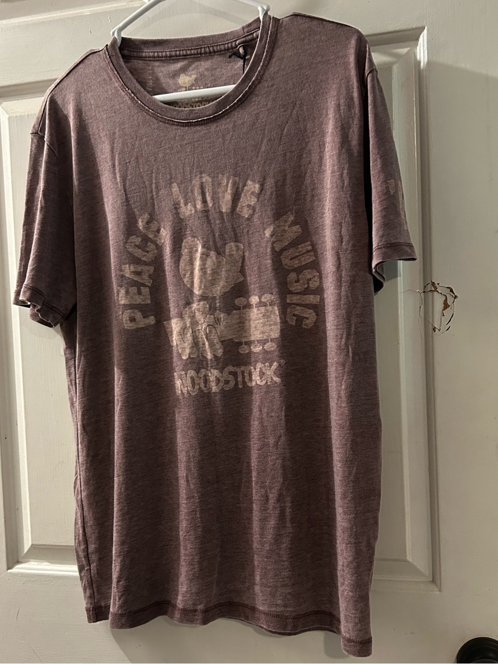 Lucky Brand Faded Mauve Peace Love Music Graphic Tee - Men